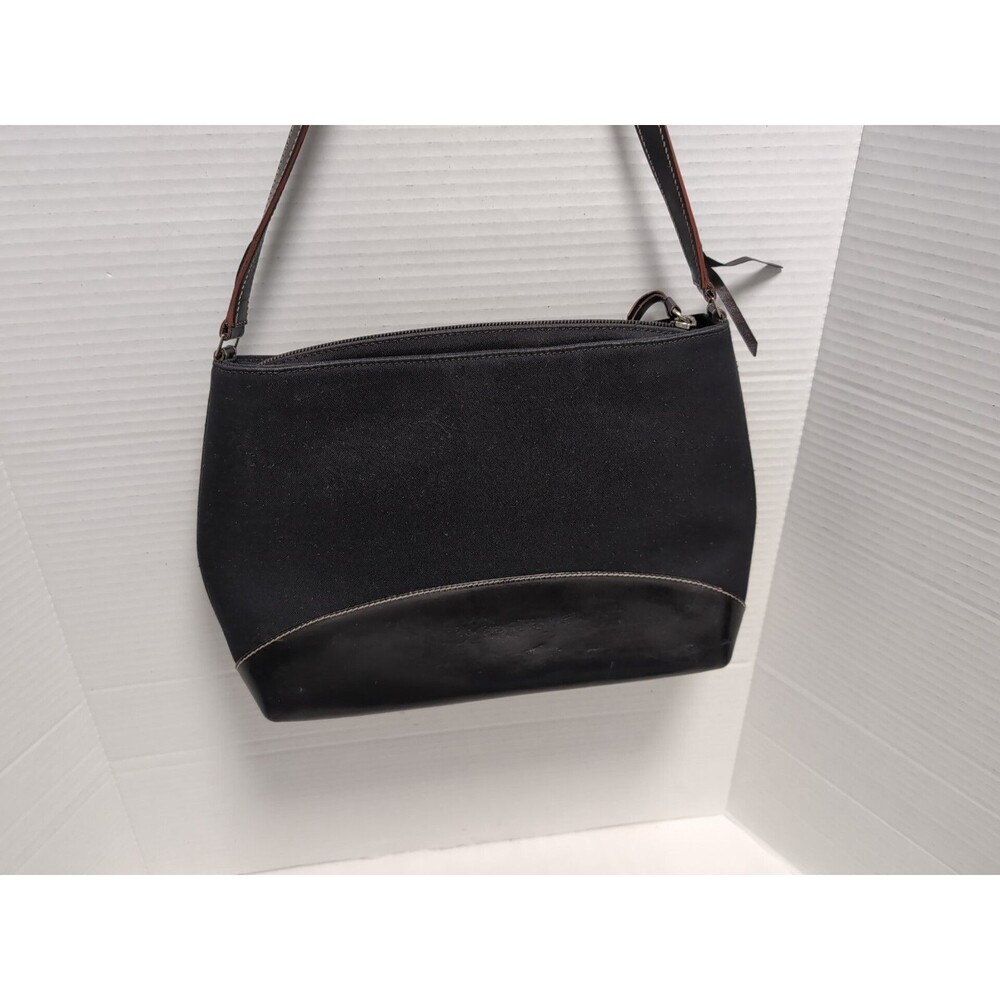 KATE SPADE BLACK CANVAS LEATHER PURSE BAG NEW YORK Beautiful - Picture 6 of 16